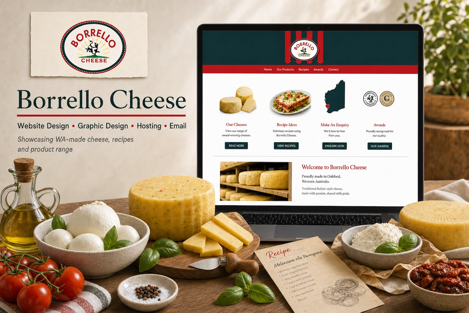 Borrello Cheese Professional Website Design and Product Showcase