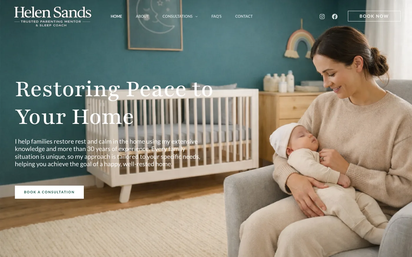 The Helen Sands Hushababy website