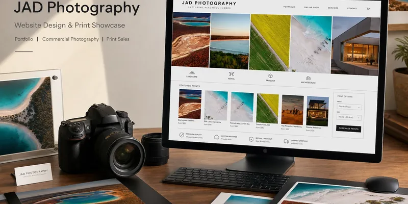 JAD Photography project by Ocean Website Design